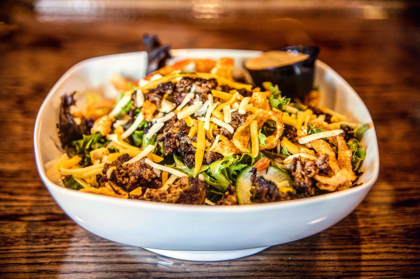 | Shoppers Pub and Eatery You can’t go wrong with the taco salad.... tacos are really good and the word salad means it has to be healthy right? .
.
.
.
.
.
