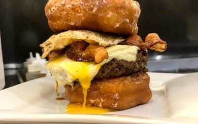 Doughnut be late for brunch! And yes, that is a breakfast burger on glazed doughnuts. 3•1•2020