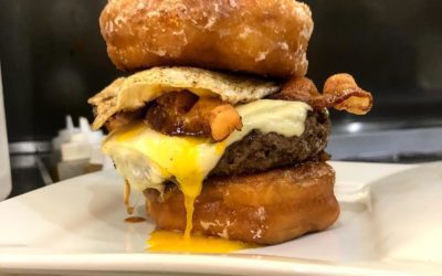 Doughnut be late for brunch! And yes, that is a breakfast burger on glazed doughnuts. 3•1•2020