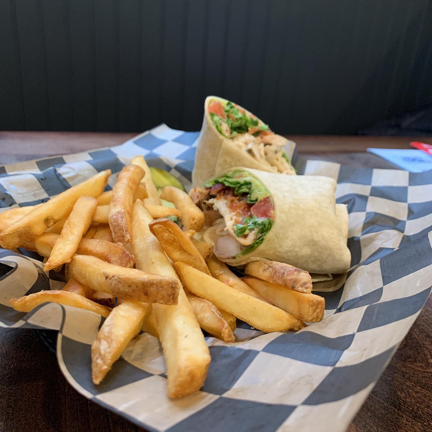 Weekend special California Chicken Wrap Straight off the menu from shopperscafe   grilled chicken bacon avocado lettuce tomato  ranch