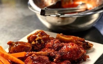 Brined for 4 hours, pre cooked to seal in flavor, fried to that crispy bite you love, and only $.50 on Wednesday nights? Best. Wings. Ever.