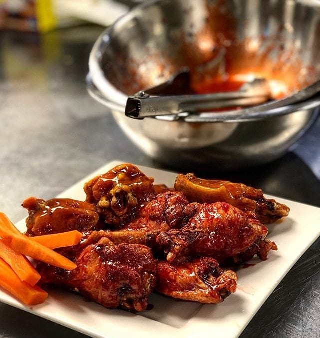 Brined for 4 hours, pre cooked to seal in flavor, fried to that crispy bite you love, and only $.50 on Wednesday nights? Best. Wings. Ever.