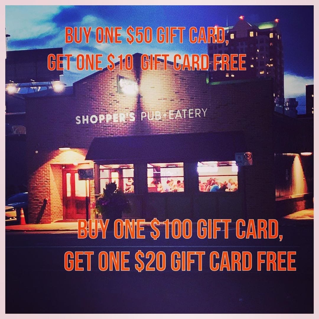 897139332268624351780821171881544482111710n | Shoppers Pub and Eatery Gift card promotion until May 1, 2020.Great idea from our friends @johnbrewerstavern! We’d like to join in on this promotion and urge other restaurants to do the same!