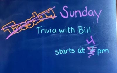 Bears, Bill Seney, Battlestar Galactica. TRIVIA IS BACK, AND ITS CONTACTLESS. 4 pm, every Sunday, @trivianightwithbillseney call to book your reservations.