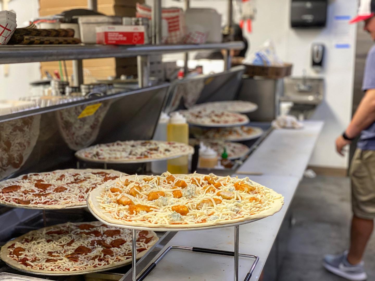 Not even open yet and pizzas are already flying. Day 591 of being the undisputed heavy weight pizza champs of Manchester and there’s STILL no competition stepping up to the plate.