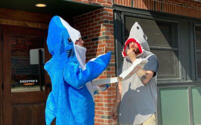 PSA: Eat pizza, not seals. Happy shark week!. . . . . #sharkweek #pizza #shoppersmht #pizzachamps