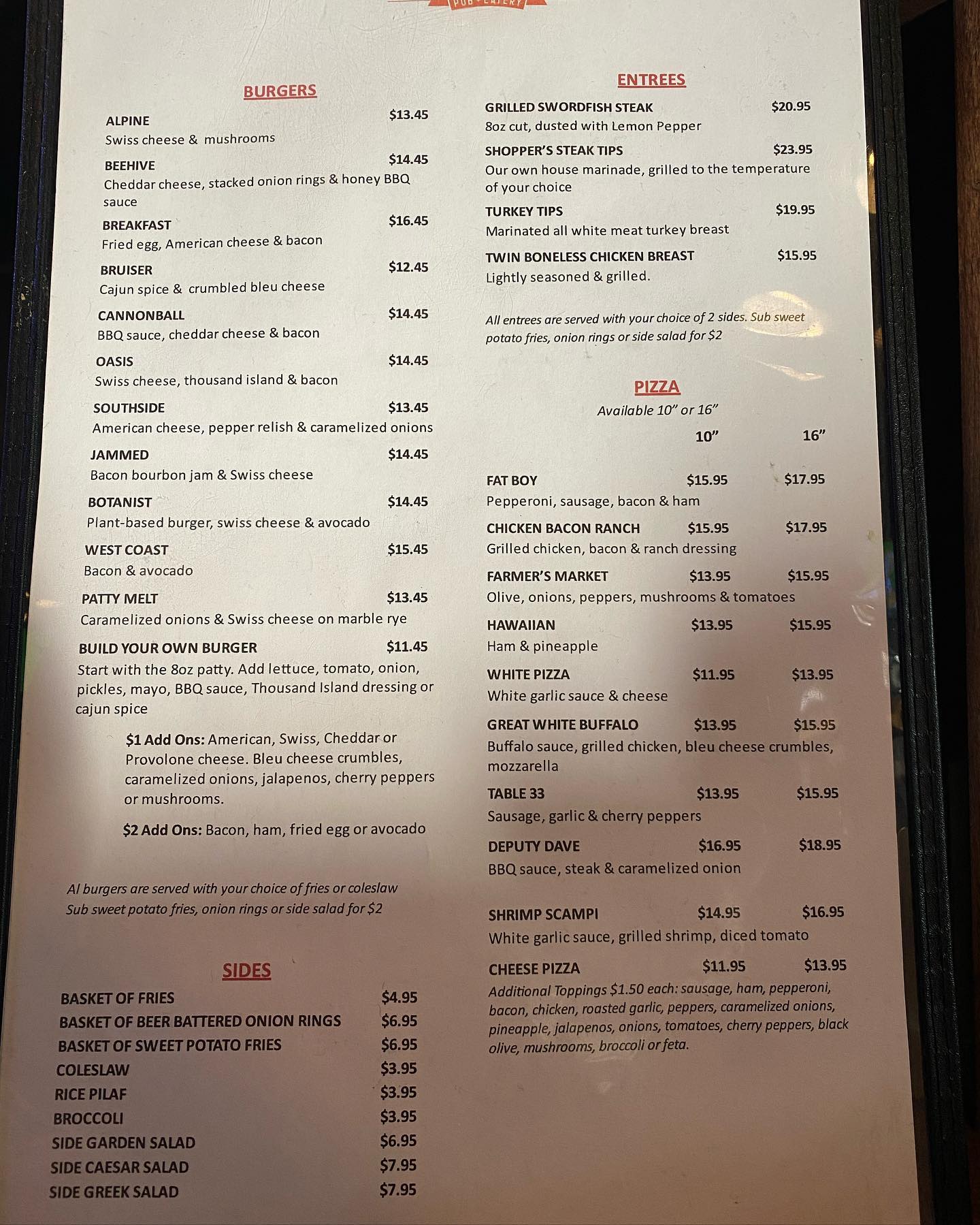 Hey, some new stuff on the menu, get with it.