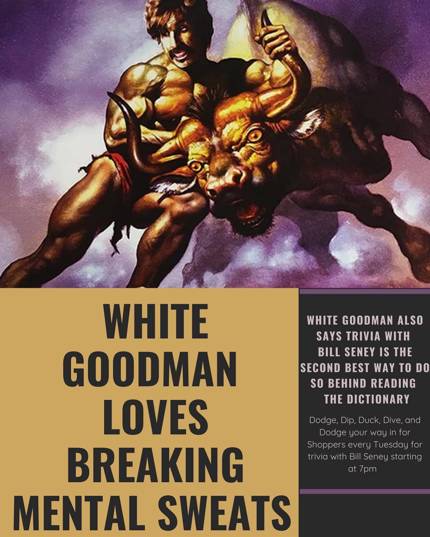 Oh sorry i like to break a mental sweat too trivianightwithbillseney