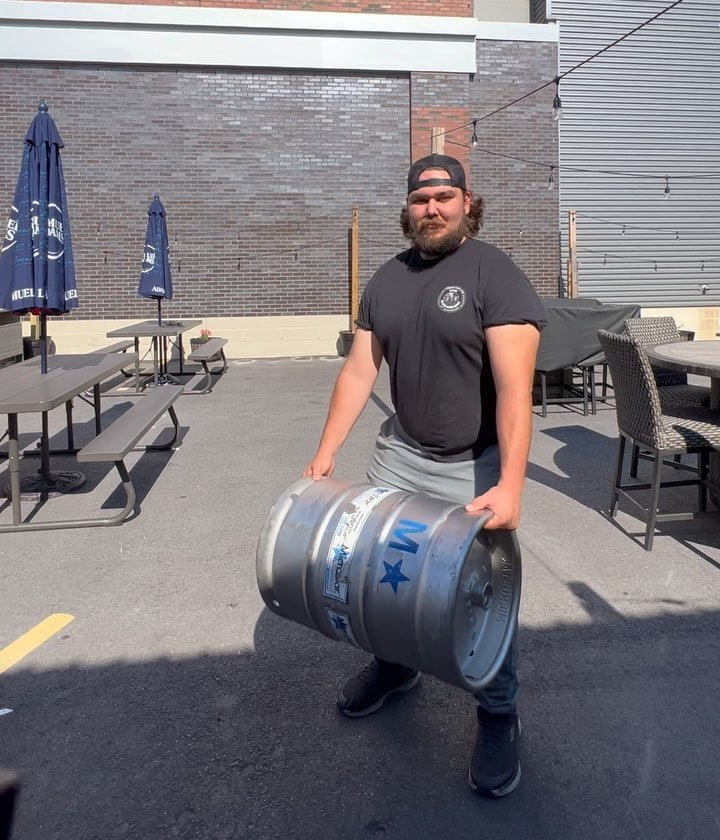 | Shoppers Pub and Eatery In honor of the Strong Man competition at the snhuarena we are having a keg holding competition Hold it off your body for more than 2 minutes and 30 seconds and get a free foundersbrewing all day IPA on us