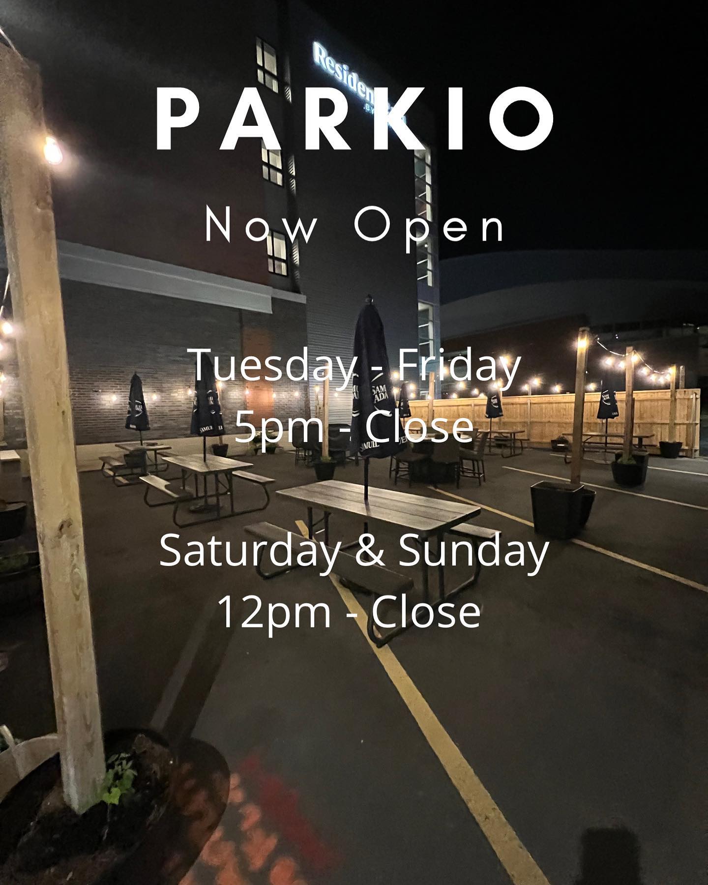 | Shoppers Pub and Eatery The parkio is now open The only cans bar is a work in progress so bare with us for the next few days as we figure it out