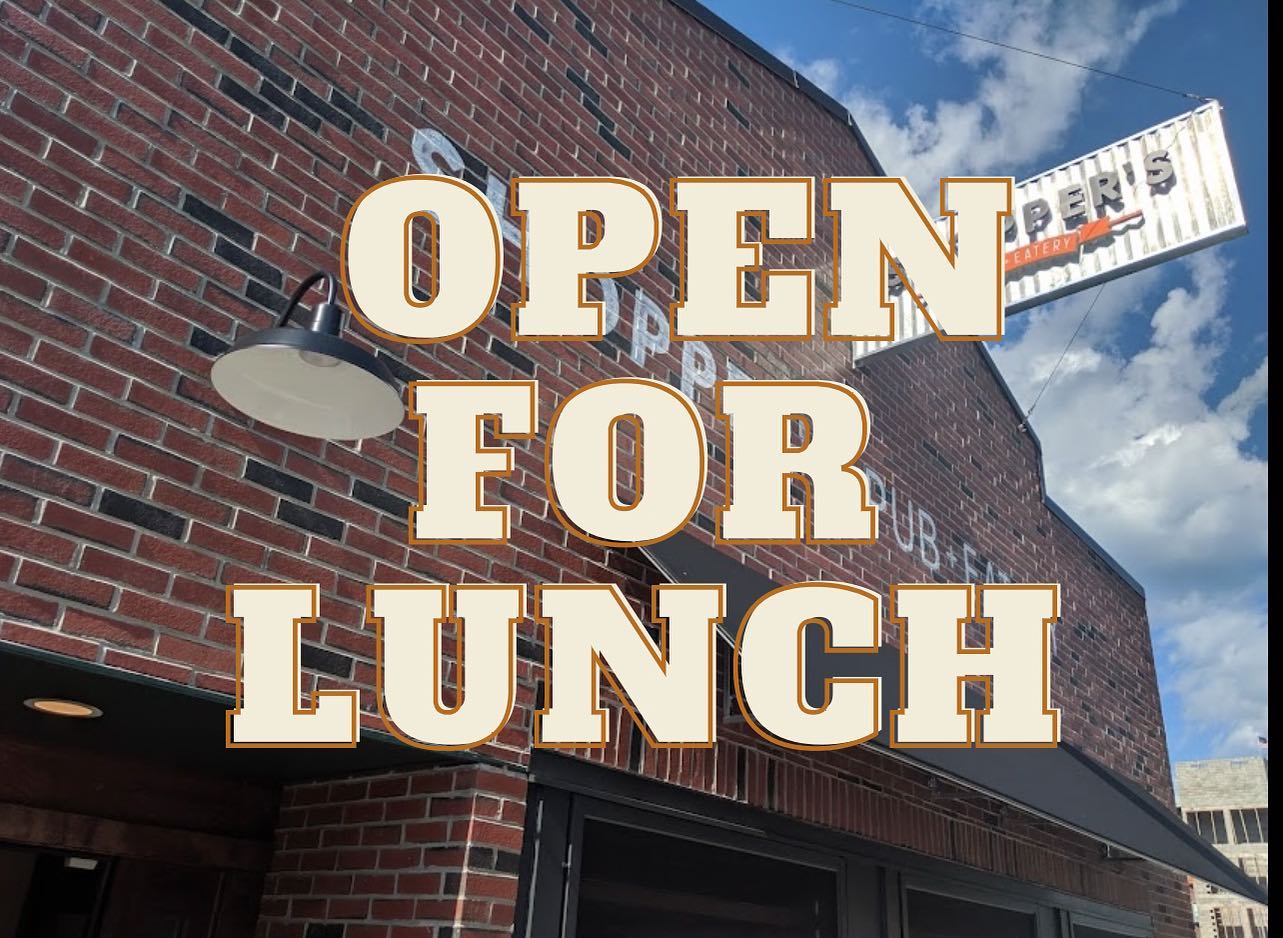 | Shoppers Pub and Eatery Back open for lunch on Thursdays 1200 pm sharp