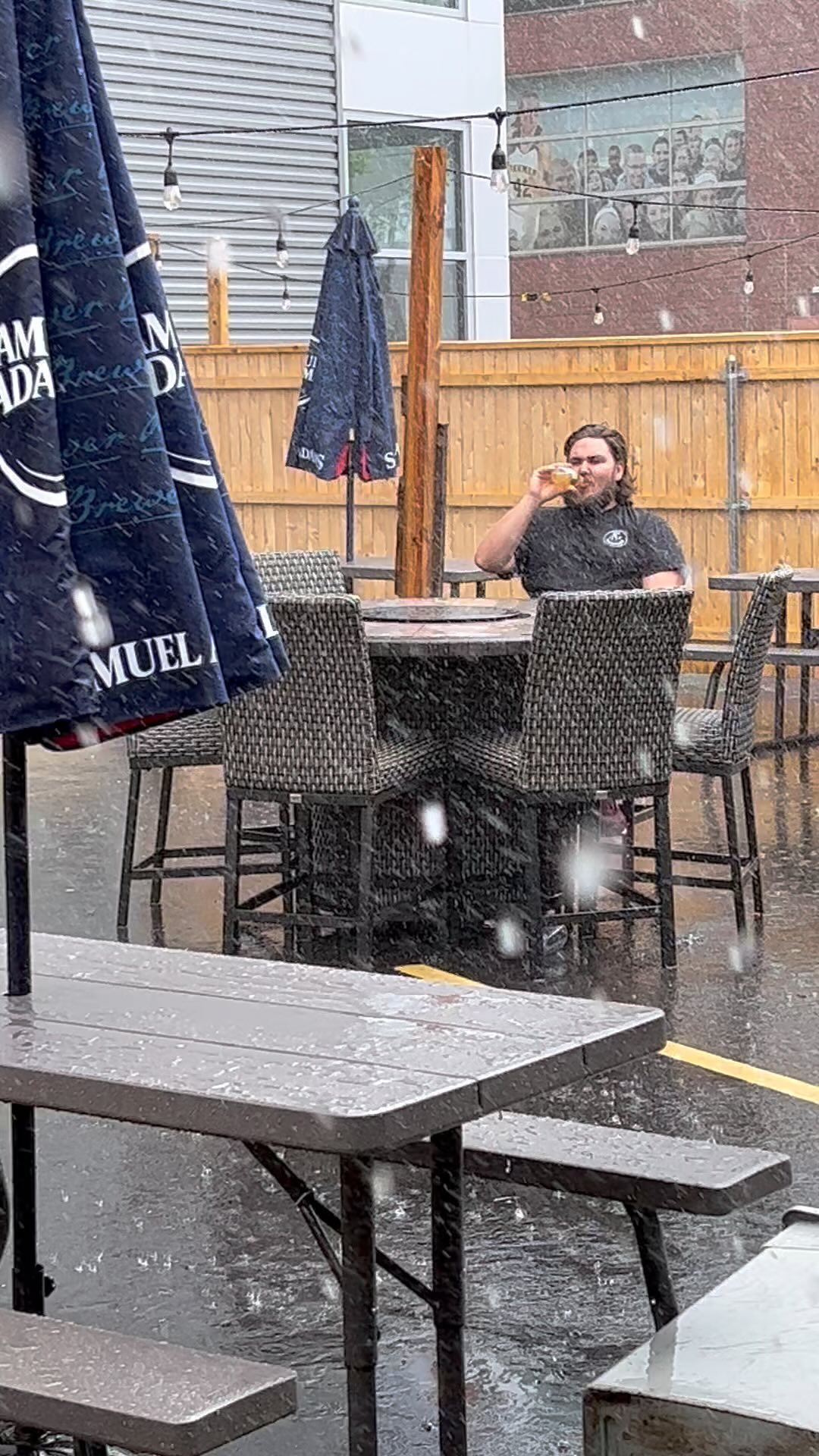 75 and sunny they said, 0% chance of rain they said.