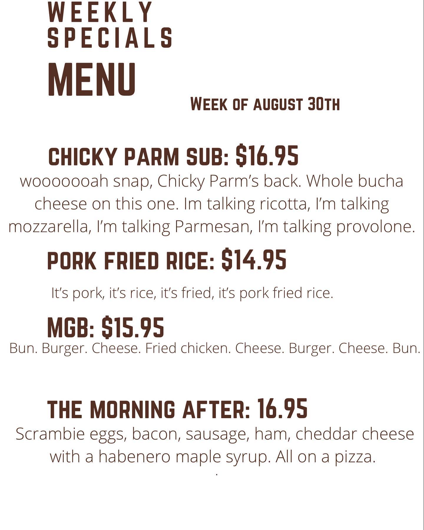 | Shoppers Pub and Eatery Another week another specials menu another day not caring about grammar