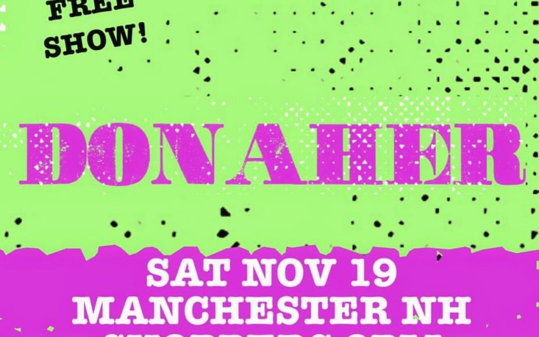 @donahertheband Saturday 11/19 8pm. Be there or be square.