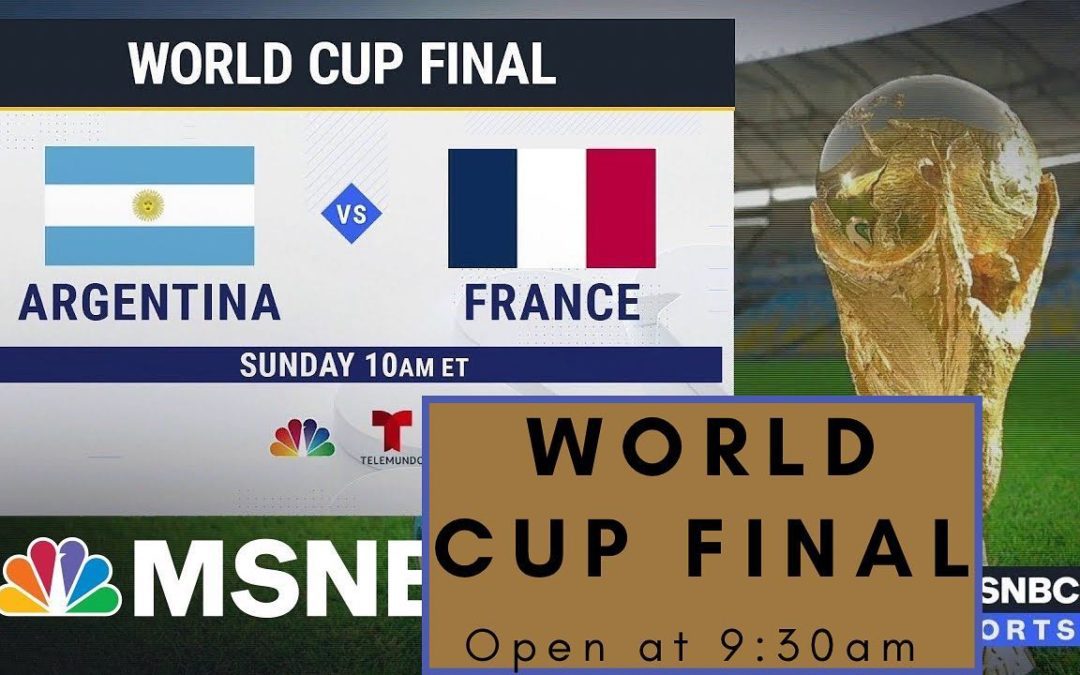 Open tomorrow morning 12/18 at 9:30am sharp for the World Cup final. See ya there.