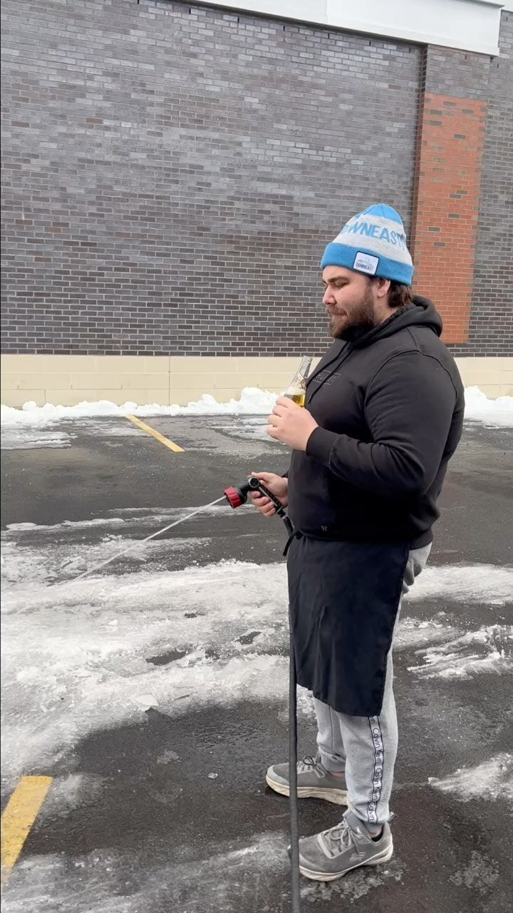 Did you know hot water melts cold water Crazy stuff Anyways were open today K bye