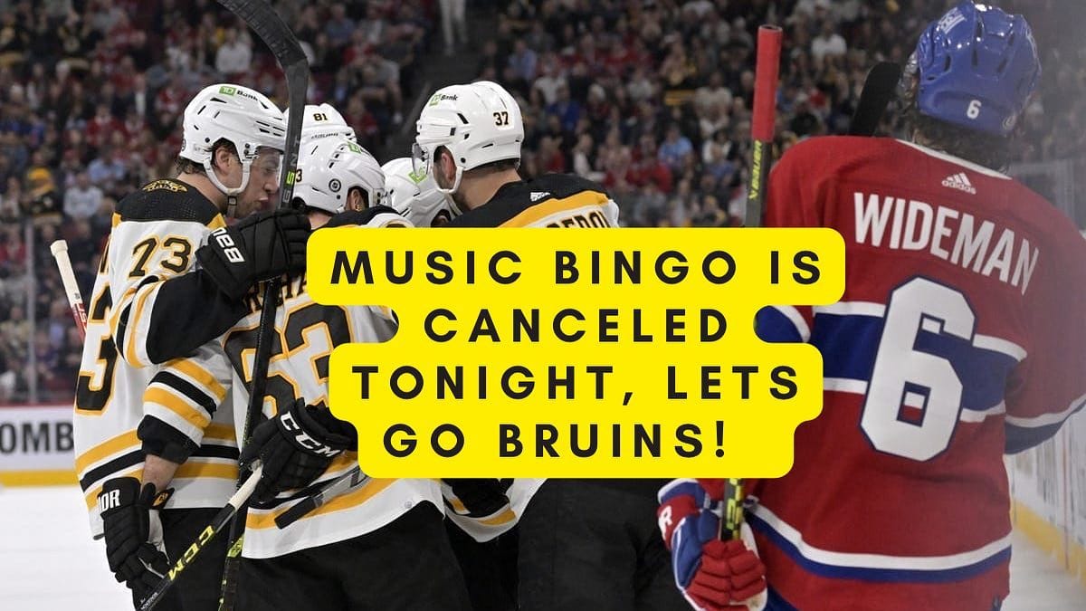 | Shoppers Pub and Eatery Music bingo is canceled tonight for the bruins game sounds on Lets rock
