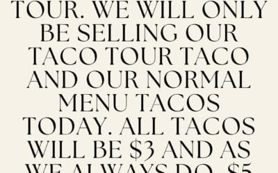 Taco tour info