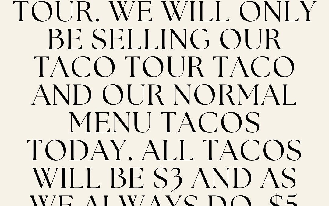 Taco tour info