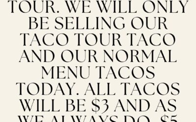 Taco tour info