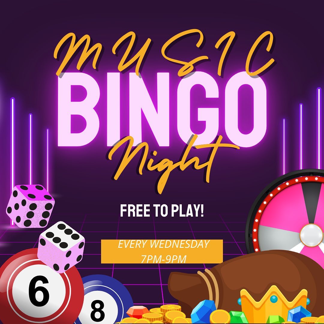 Music bingo tonight Free to play for some free swag