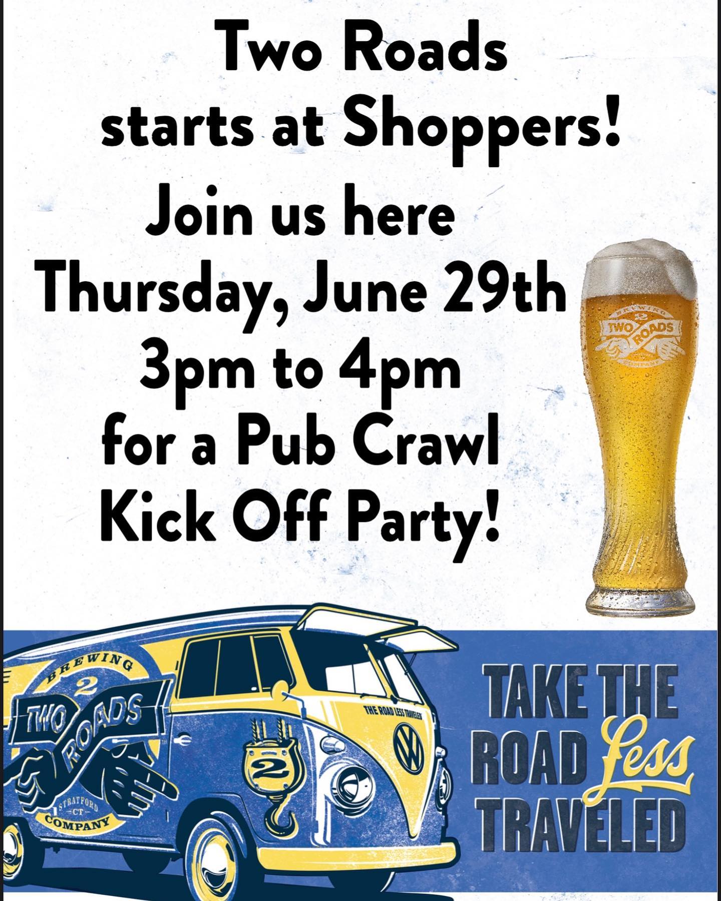 @tworoadsbrewing pub crawl  today!