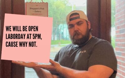 Shopper’s, the bar of great pizza, the bar of great mustaches, the bar of the people.