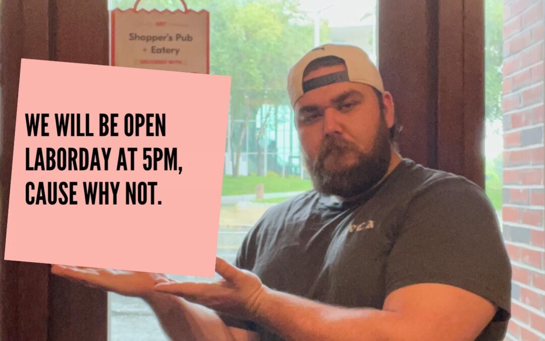 Shopper’s, the bar of great pizza, the bar of great mustaches, the bar of the people.