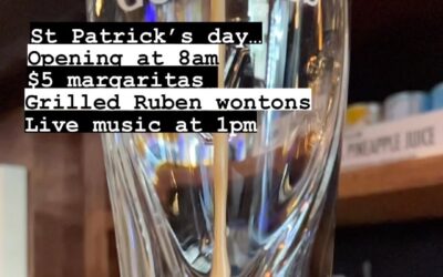 Open at 8am tomorrow for St. Patrick’s Day, mix in a water.