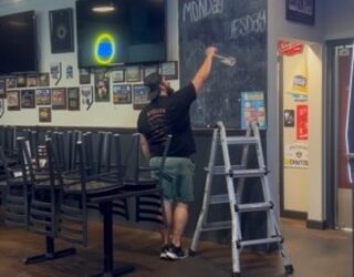 SURPRISE! BLACK BOARD WEEKLY SPECIALS ARE BACK. HERES AN UNNECESSARY BOARD CLEANING HYPE VIDEO. TELL YA FRIENDS.