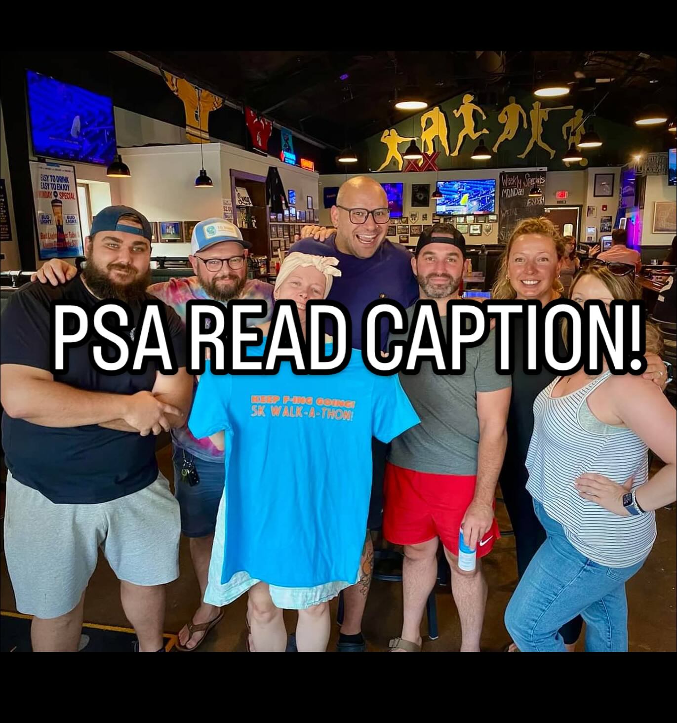 | Shoppers Pub and Eatery TOMORROW IS A BIG DAY THINGS ARE GOING TO OPERATE A LITTLE DIFFERENTLY Tomorrow is the collaborative fundraiser Keep F in Going Walk a thon with tosharebrewing We will have a delayed open at 12pm We ask that you come down and support a great cause Please check out To Shares Instagram page for more info on the walk