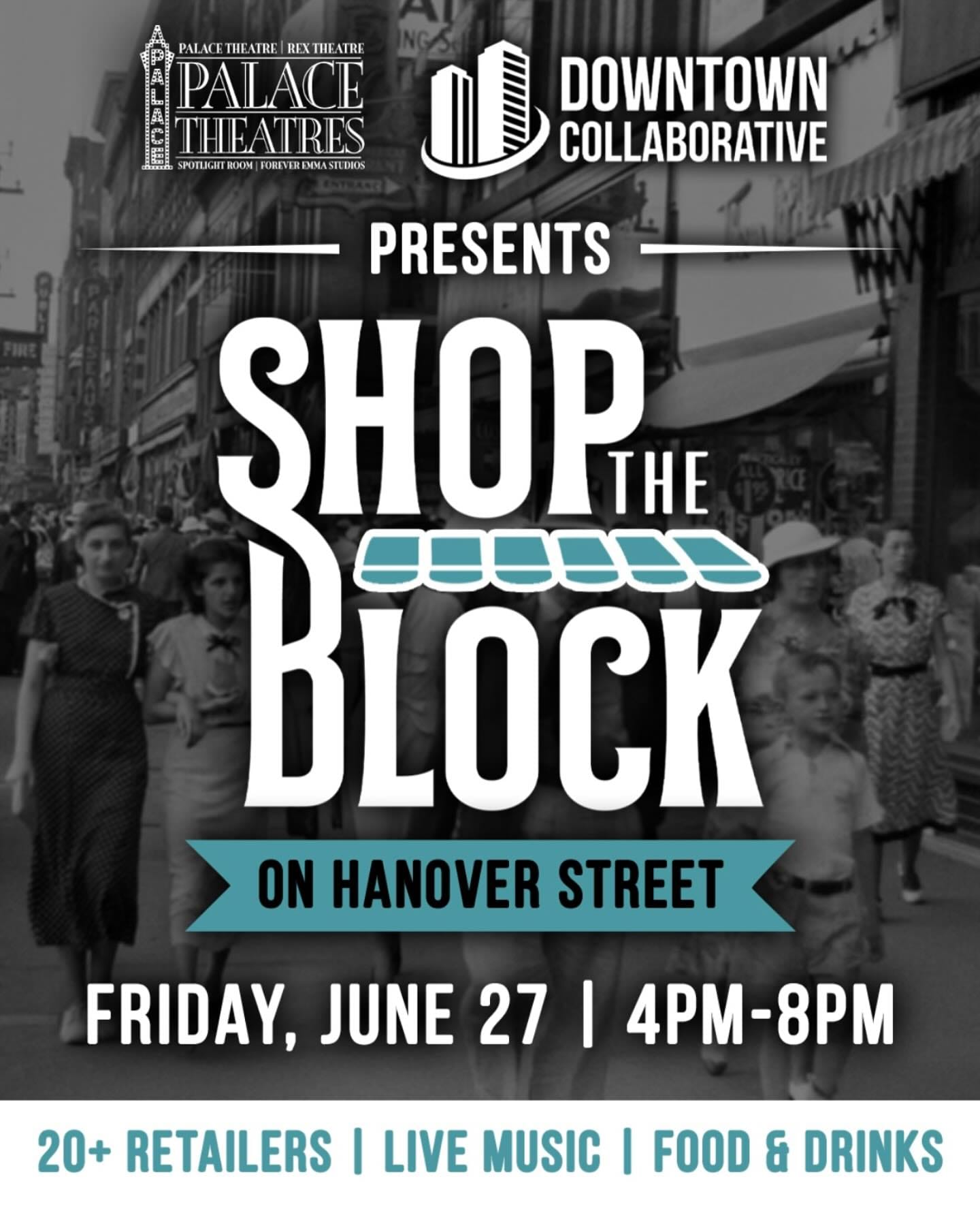 | Shoppers Pub and Eatery The Downtown Manchester Collaborative and the palacetheatrenh are so happy to present the first annual shop the block event 20 local retail stores on one block We like to reiterate how important it is to continuing to support your local business ecosystem we will continue to create local events to showcase our wonderful stores