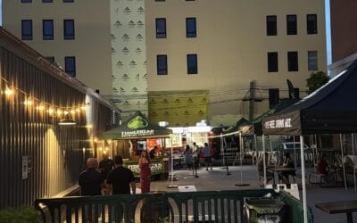 The show has started but the beer garden is still open, and @deadproofpizzaco is rocking til 1!