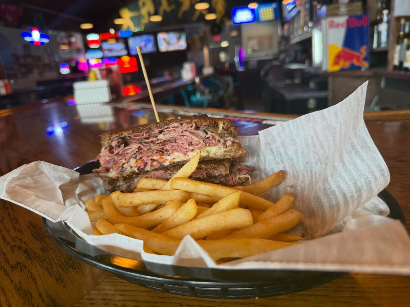 A Rachel (pictured) is a pastrami  Rueben, a Rueben is a sandwich that took over the pop scene in early 2003 following their American idol win. What I’m saying is this sandwich has POTENTIAL.